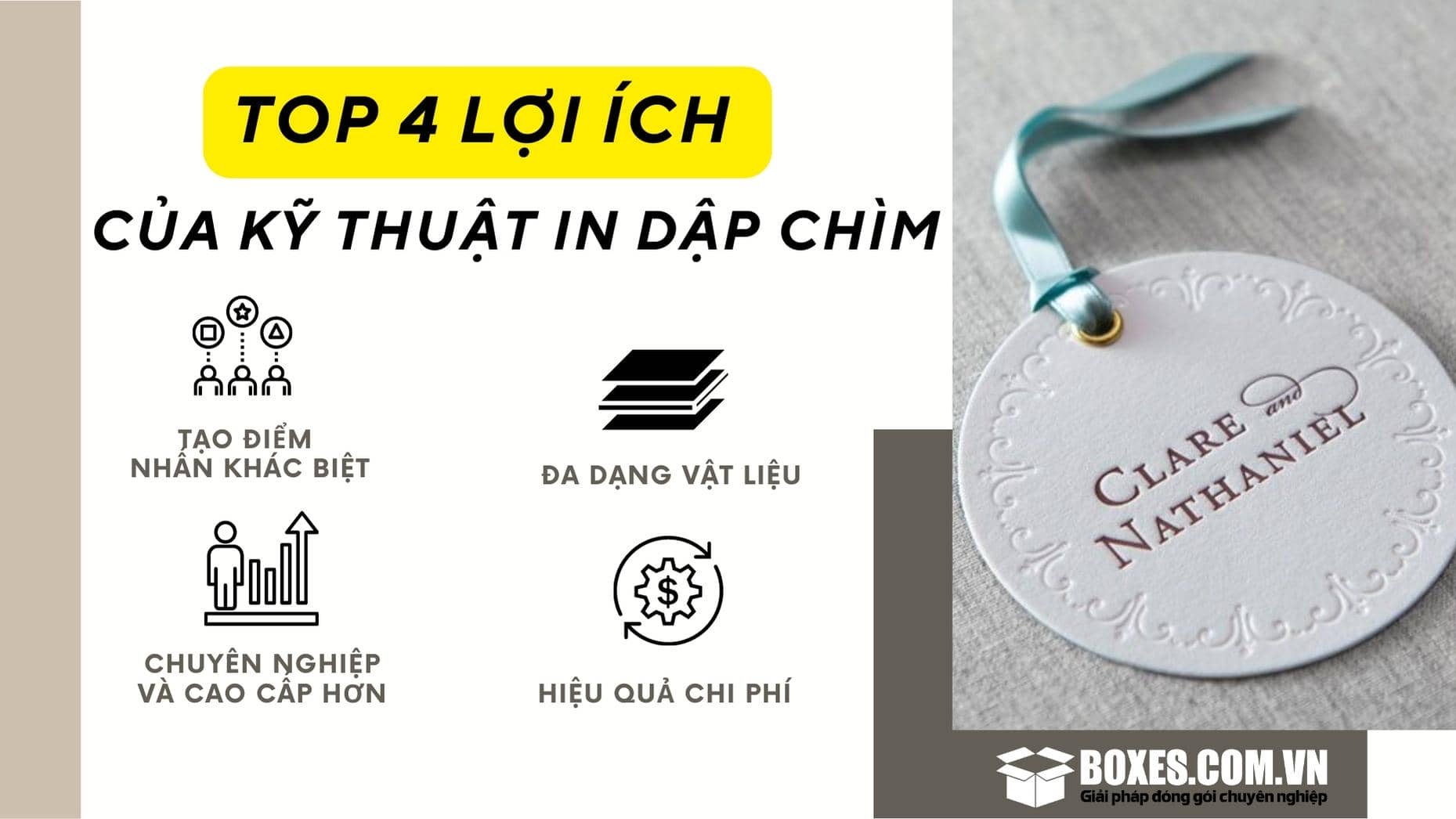 Top 4 lợi ích của kỹ thuật in dập chìm trong sản xuất