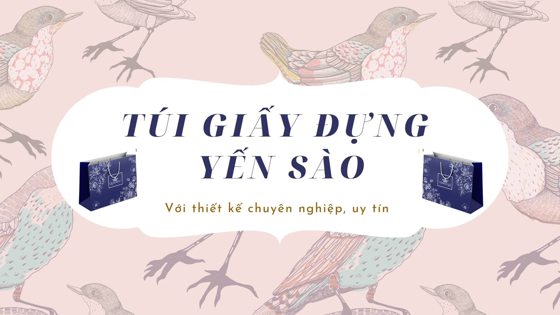 Túi giấy đựng yến sào với thiết kế chuyên nghiệp, uy tín