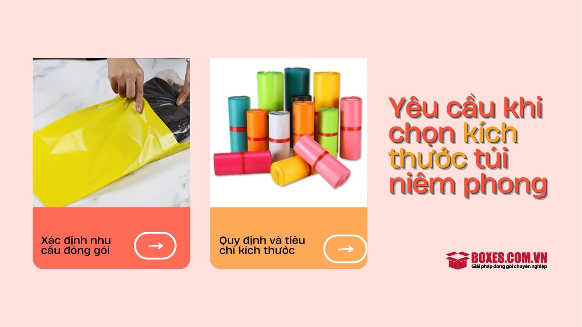Yêu cầu để chọn size túi niêm phong