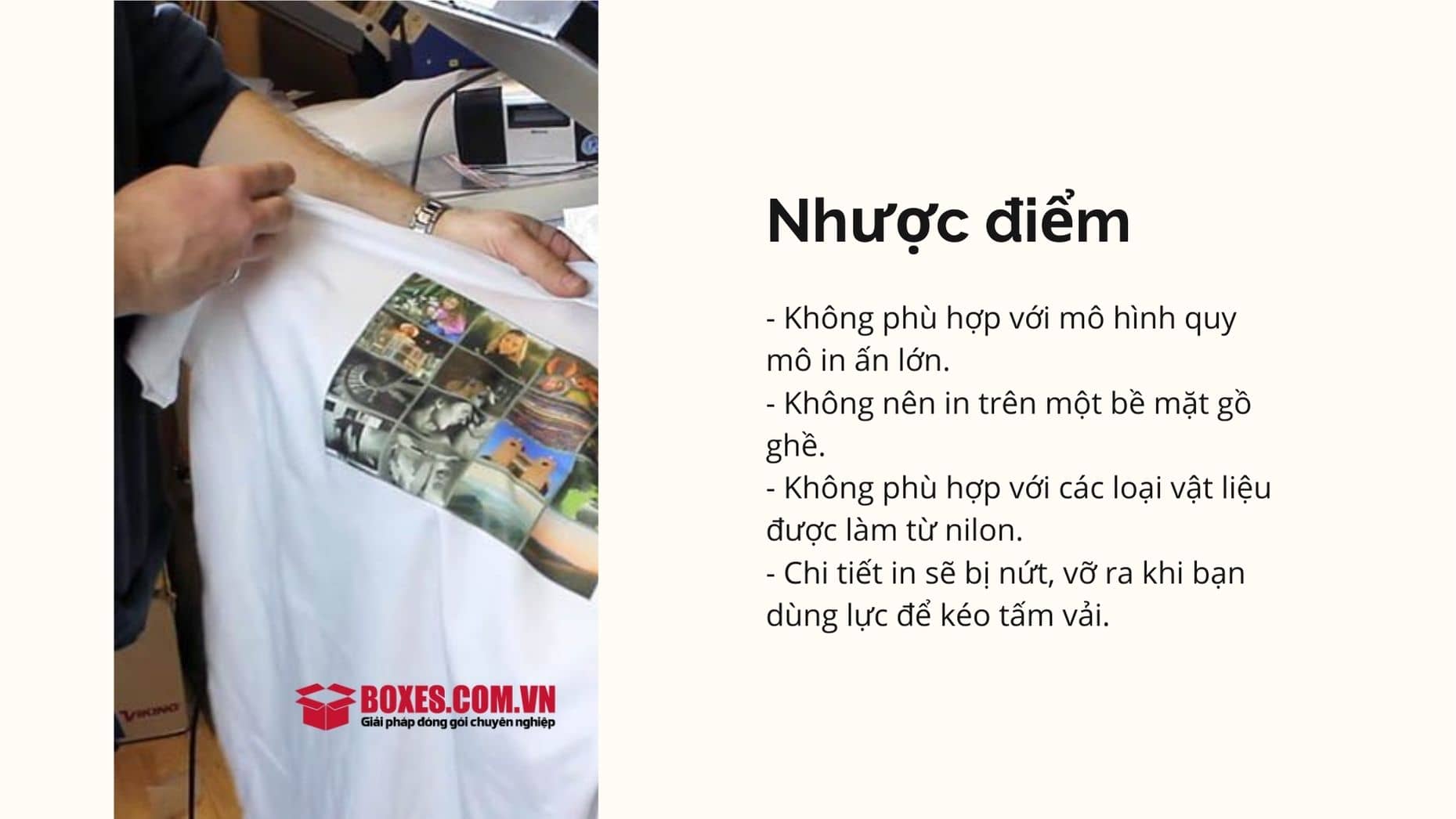 Yếu điểm khi in chuyển nhiệt