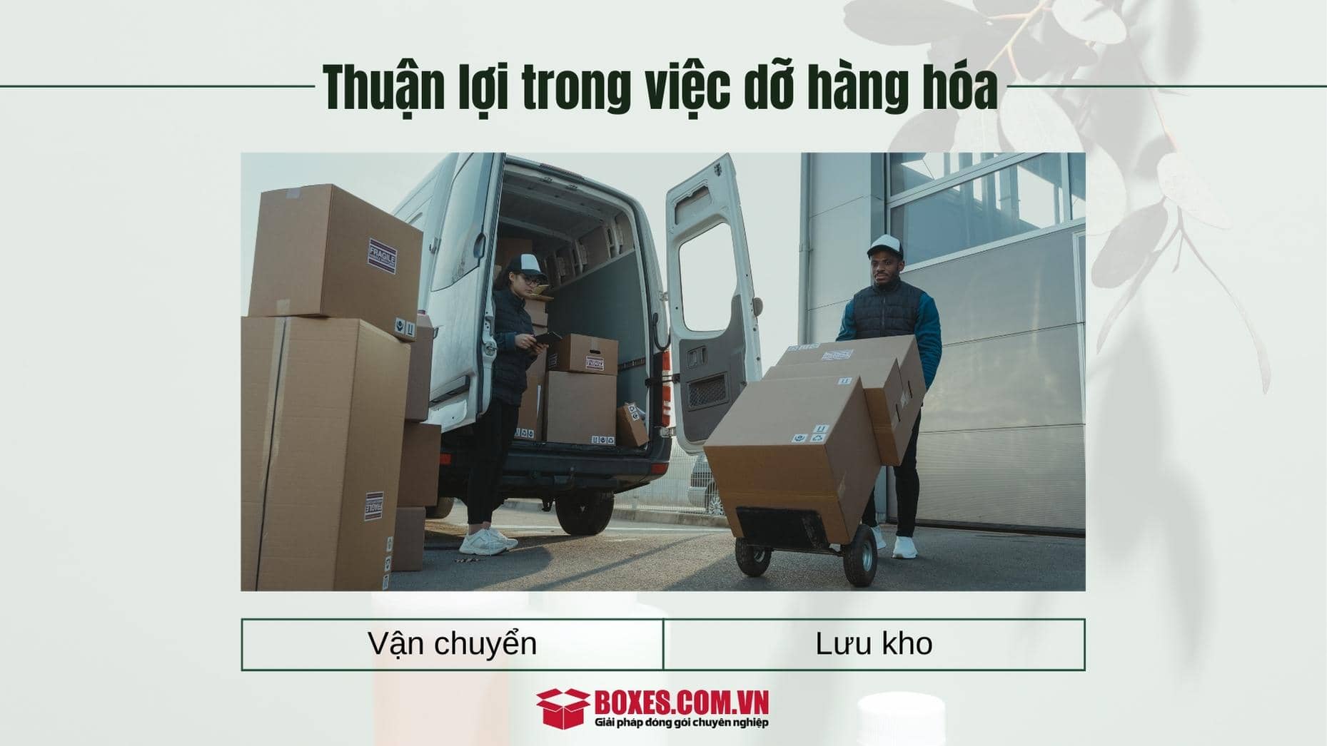Bao bì giúp hàng hóa dễ dàng hơn trong việc di chuyển và sắp xếp
