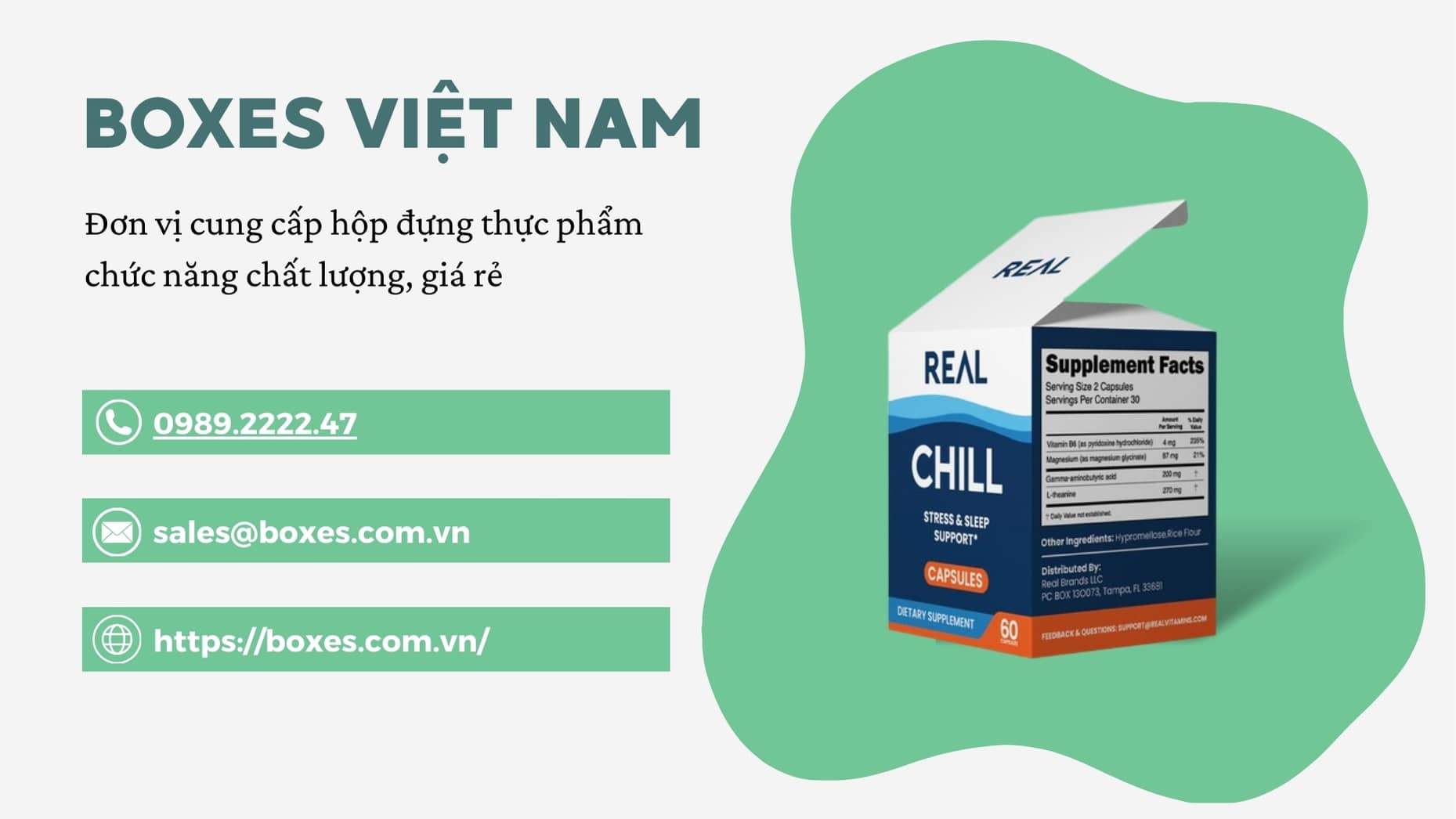 Boxes Việt Nam- Đơn vị sản xuất hộp đựng thực phẩm chức năng chất lượng