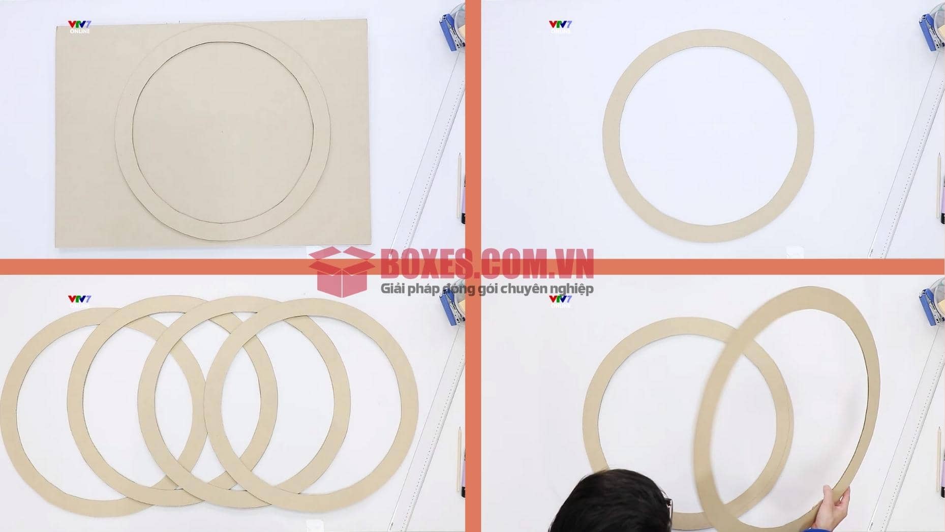 Bước 7- Cách làm cầu trượt bằng bìa cát tông