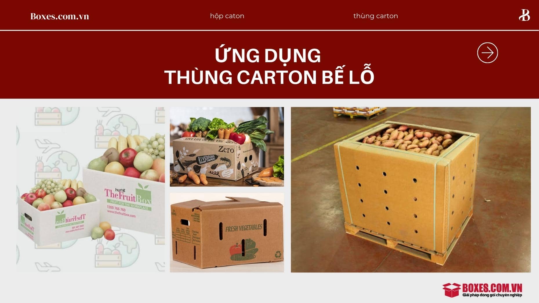 Công dụng của thùng carton bế lỗ