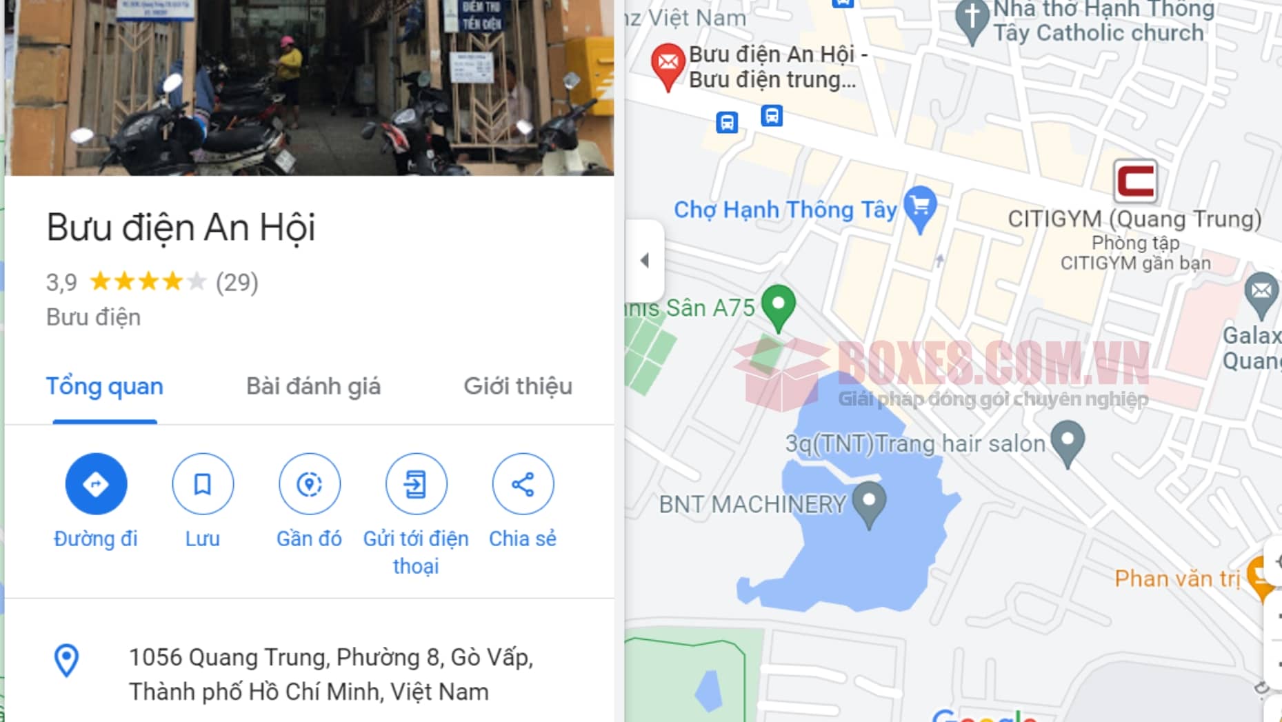 Đánh giá của khách hàng trên google Map về bưu điện An Hội
