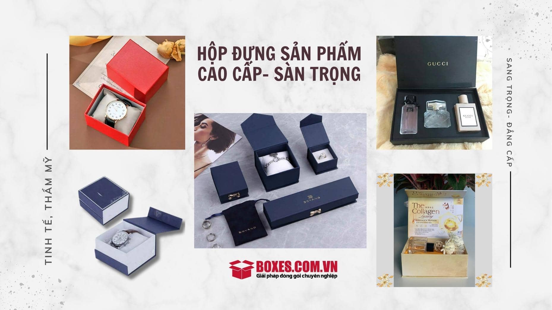 Hộp cứng nam châm dùng để đựng những sản phẩm cao cấp- sang trọng