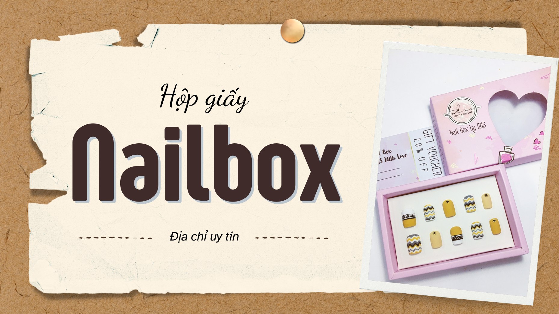 Hộp giấy đựng nailbox làm đẹp cho ngành nail