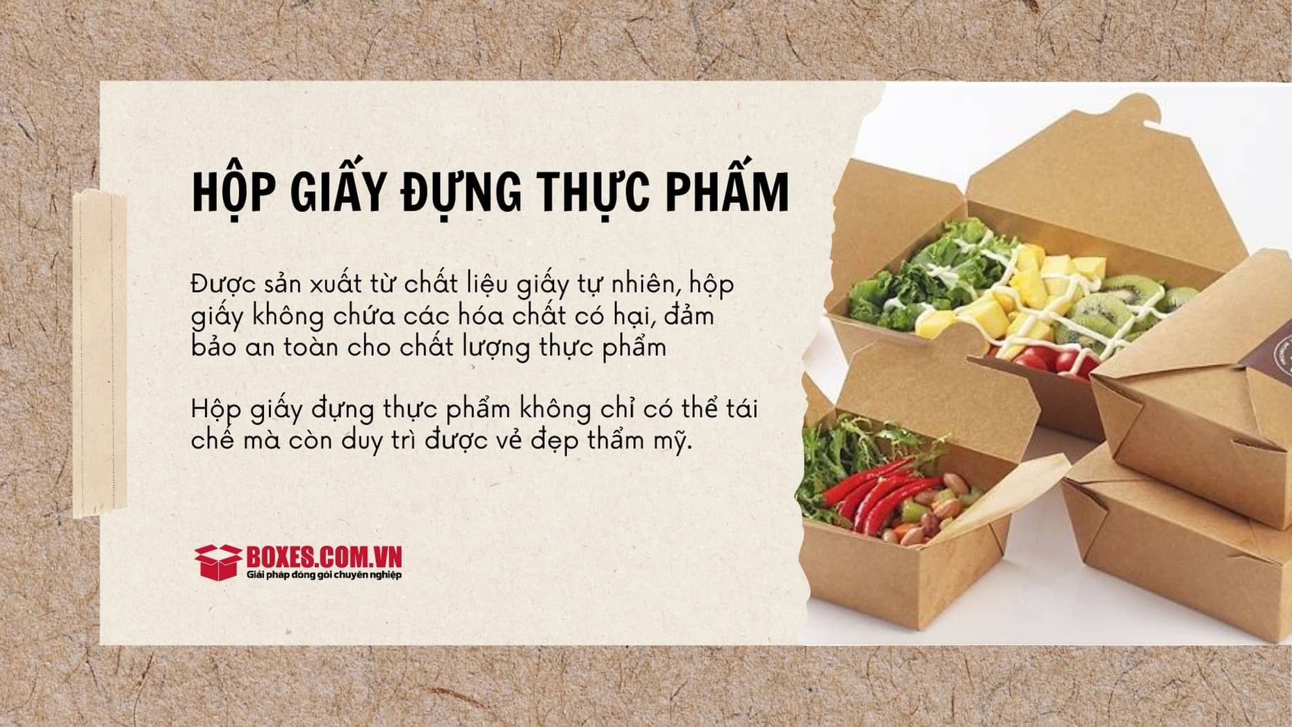 Hộp giấy đựng thực phẩm an toàn cho sức khỏe