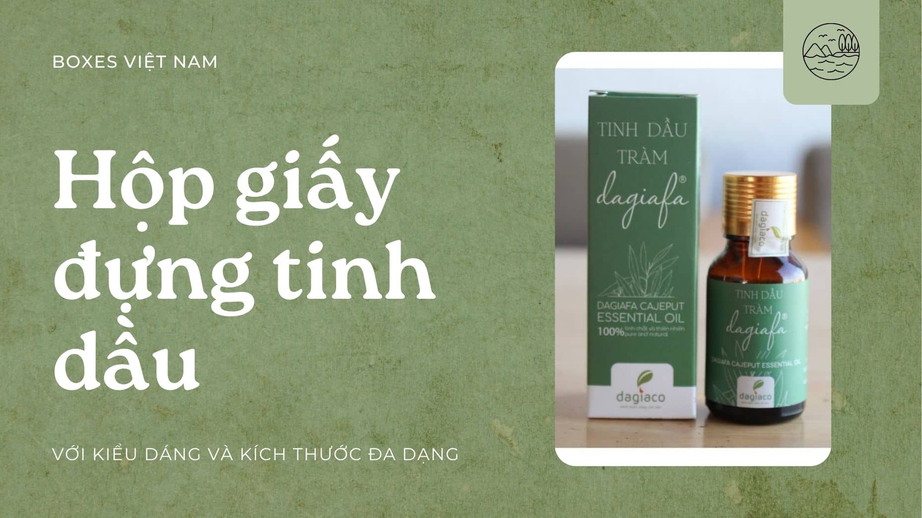 Hộp giấy đựng tinh dầu với kiểu dáng và kích thước đa dạng