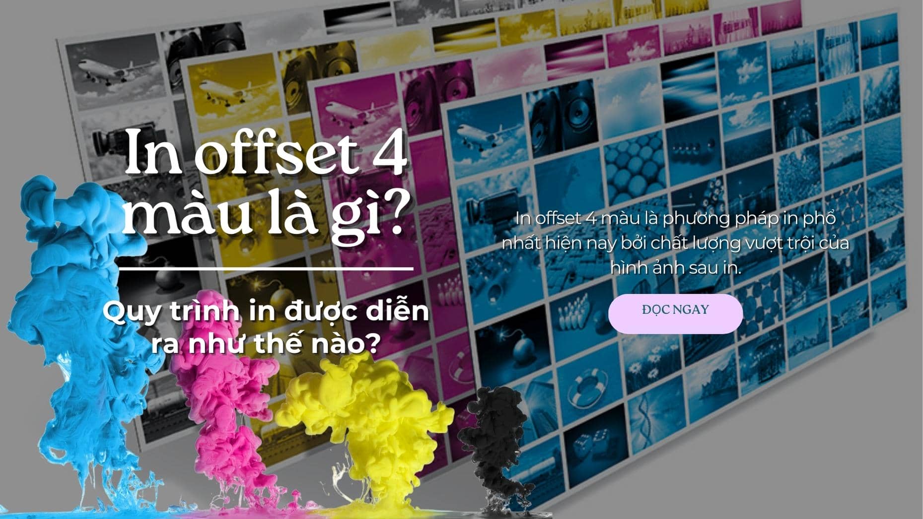 In offset 4 màu là gì? Quy trình in được diễn ra như thế nào?
