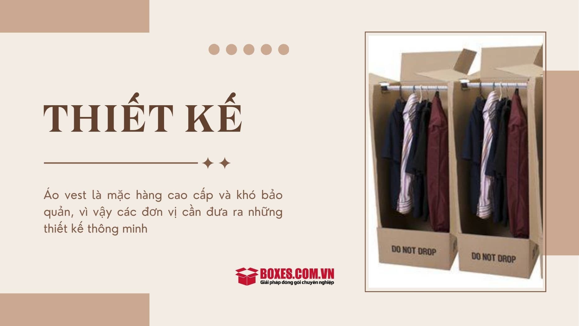 Kiểu dáng phổ biến của thùng carton treo áo vest