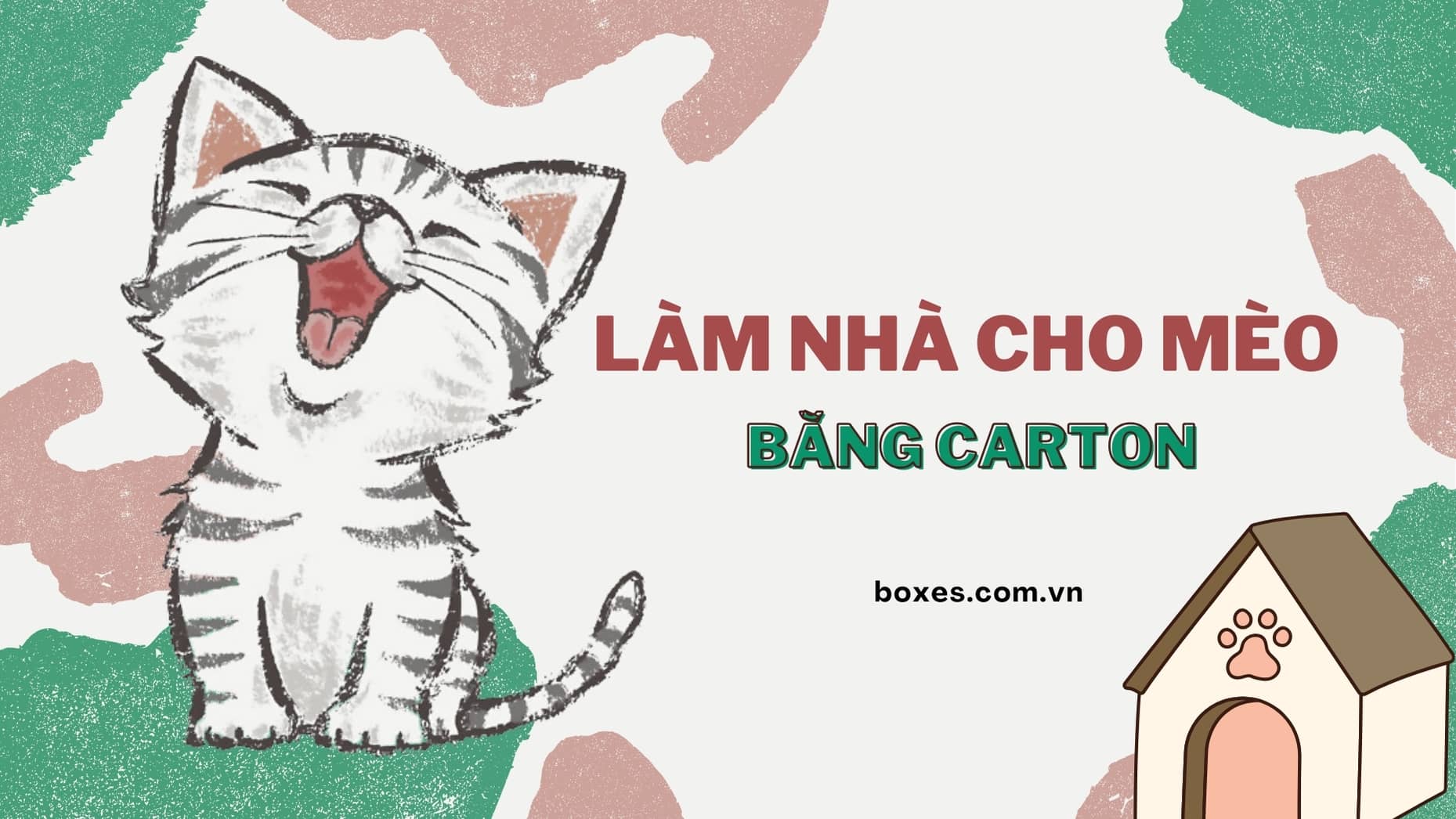 Mách bạn những mẹo đơn giản trong khi làm nhà cho mèo bằng bìa carton