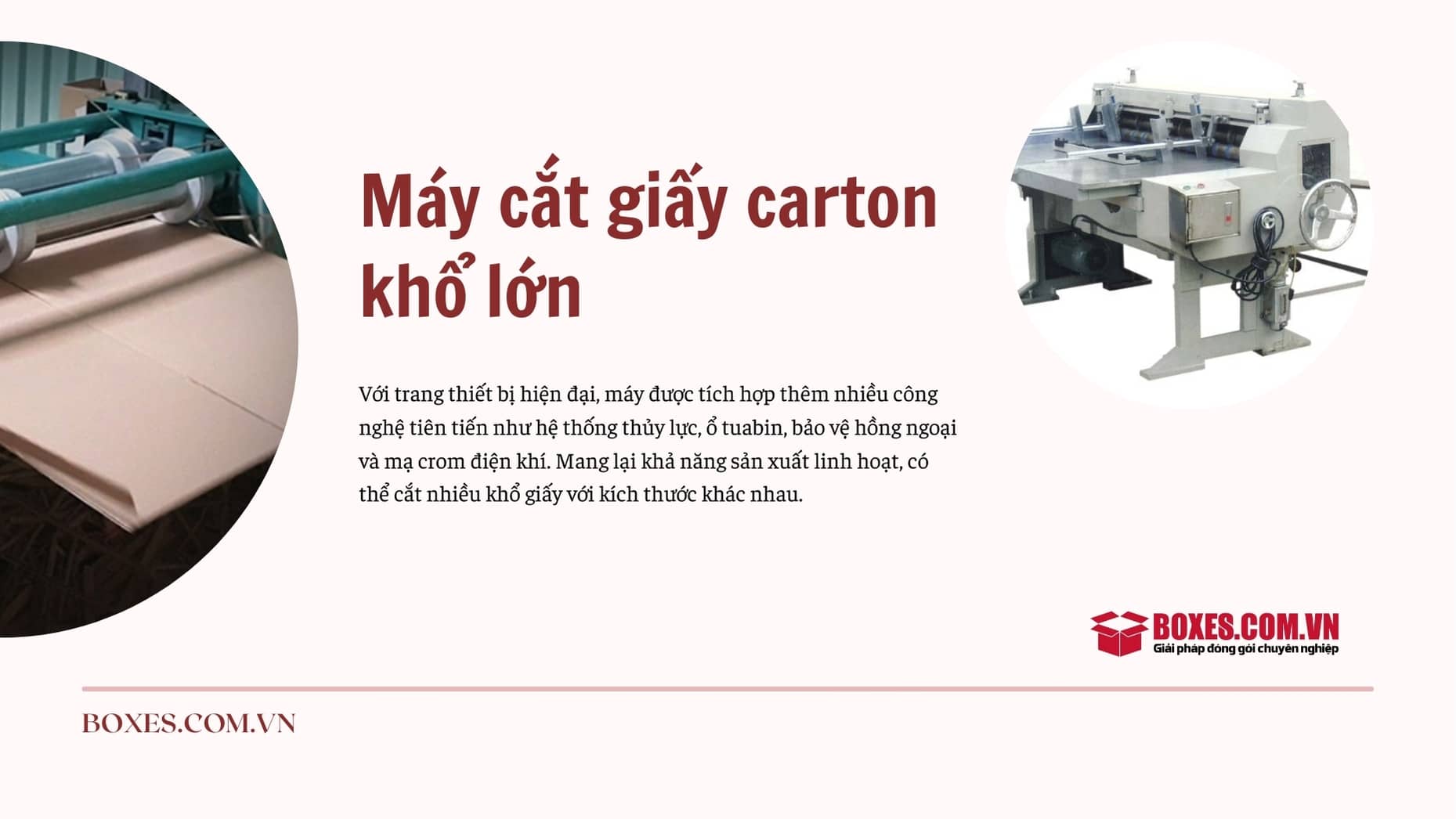Máy cắt giấy carton được tích hợp thêm nhiều công nghệ tiên tiến