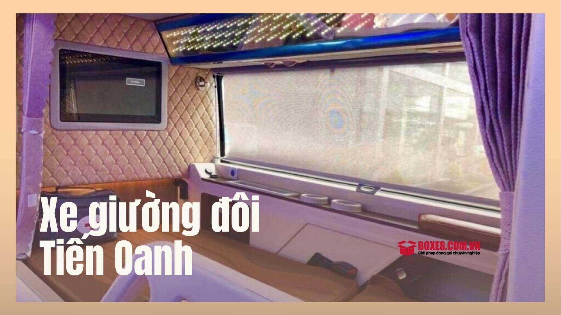 Nội thất bên trong của xe giường đôi Tiến Oanh