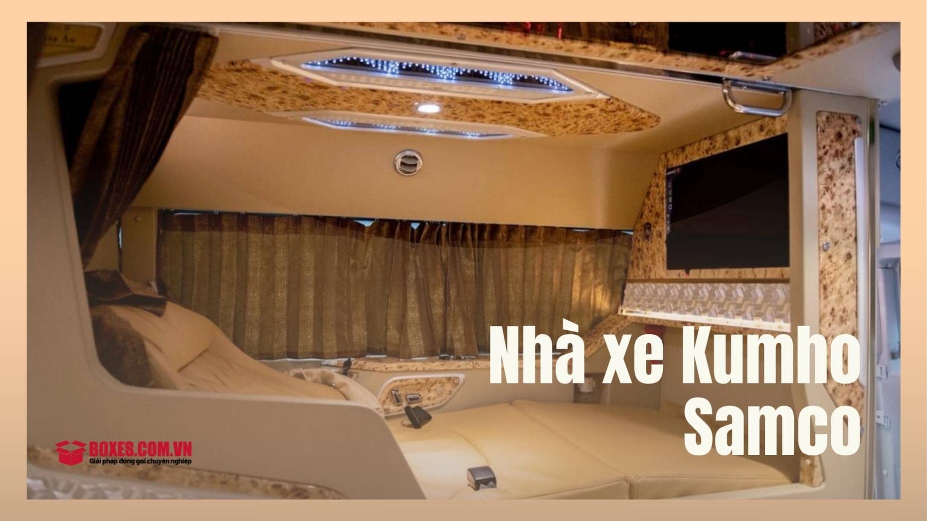 Nội thất bên trong của xe giường nằm Kumho Samco