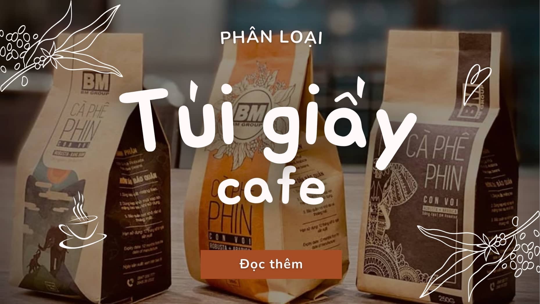 Phân loại các mẫu túi giấy đựng cà phê bán chạy trên thị trường