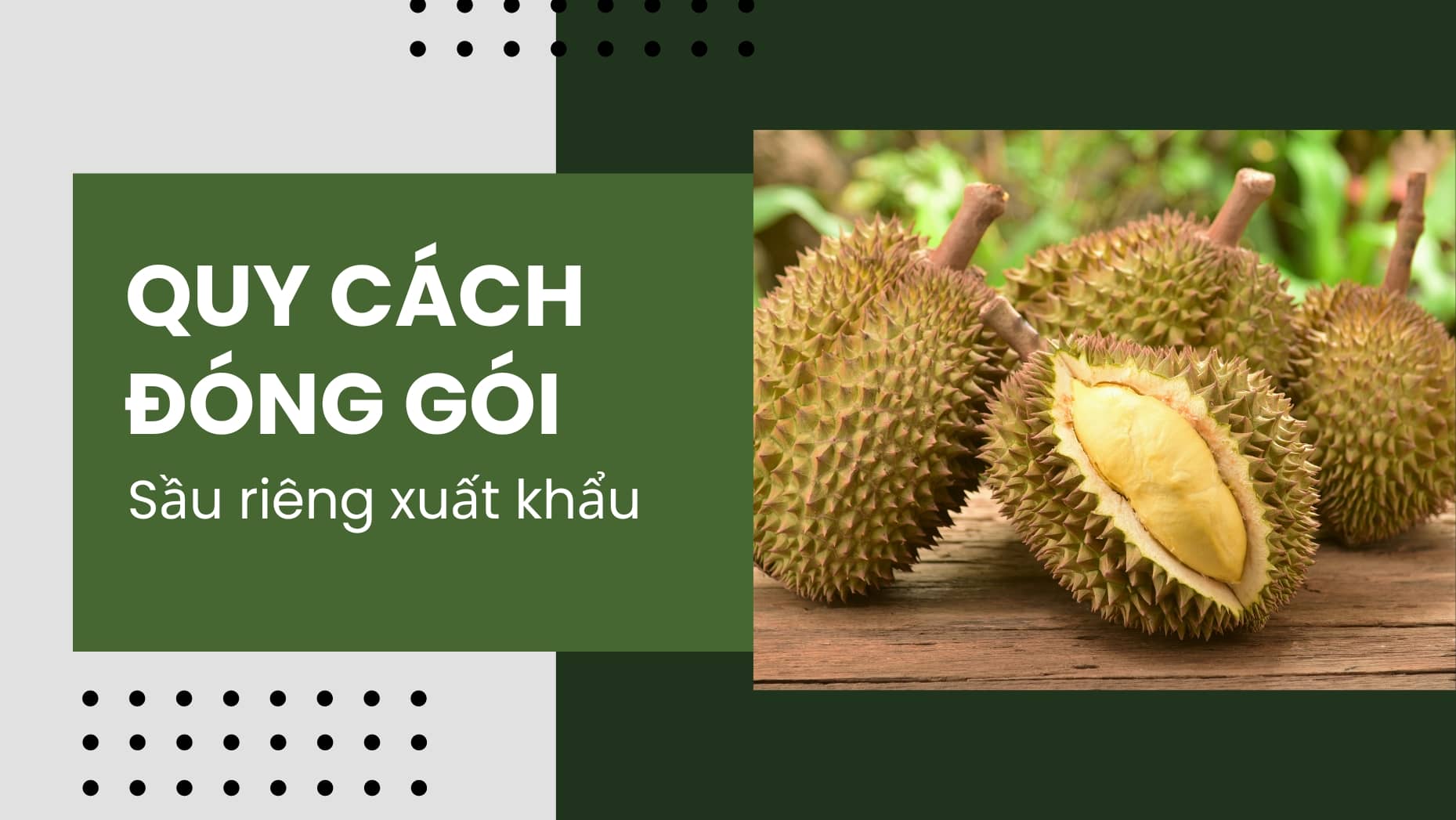 Quy cách đóng gói sầu riêng xuất khẩu chuẩn yêu cầu quốc tế