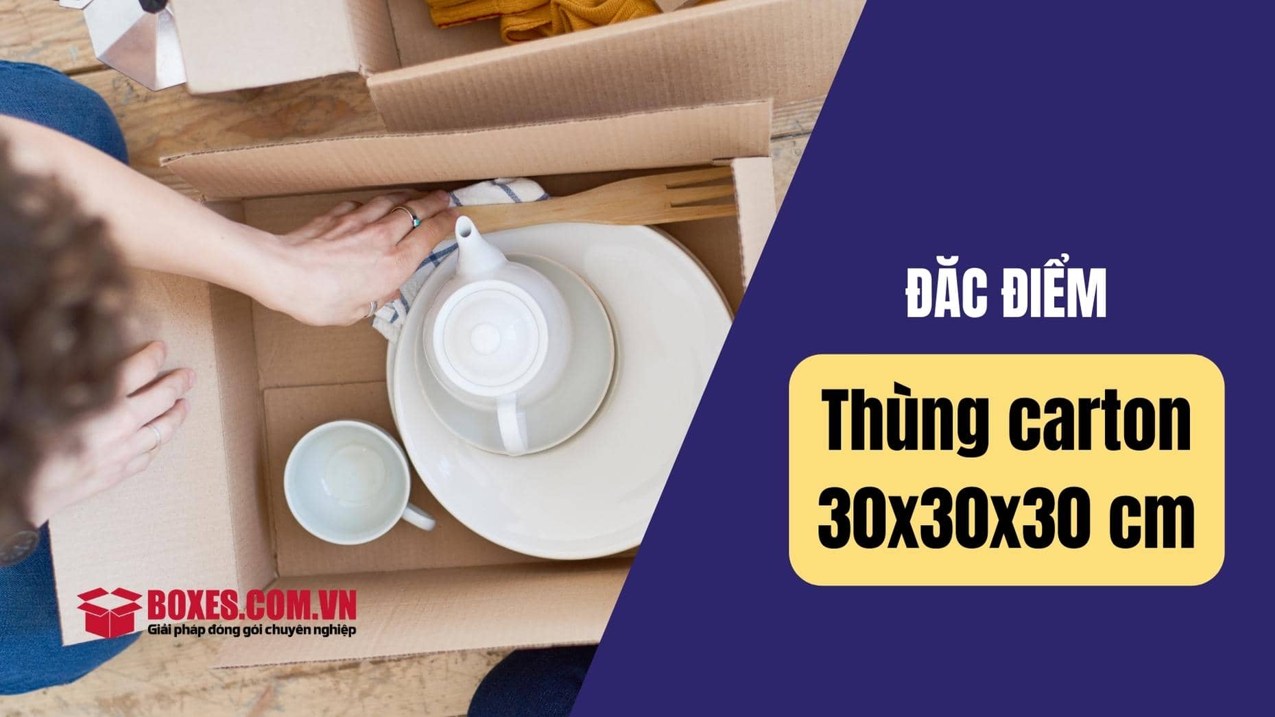 Đặc điểm của thùng carton kích thước 30x30x30 cm