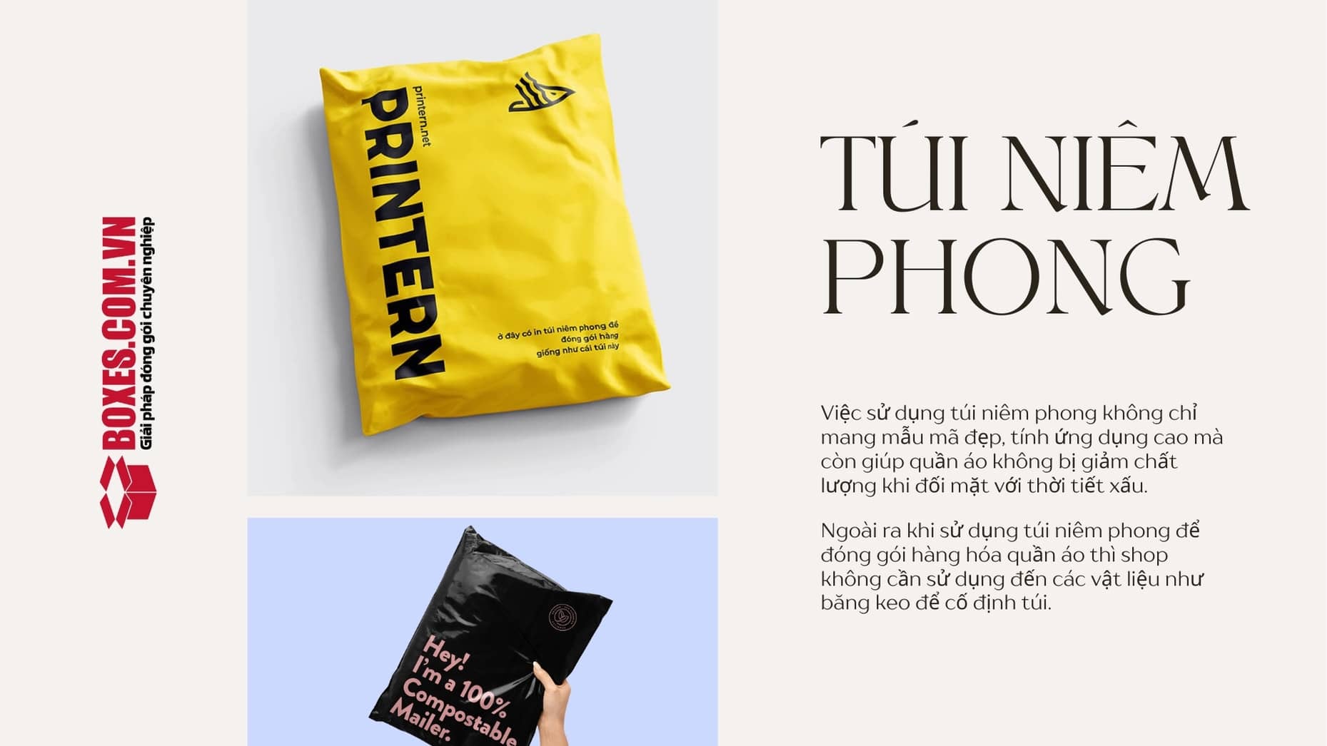 Túi niêm phong đóng gói hàng hóa quần áo