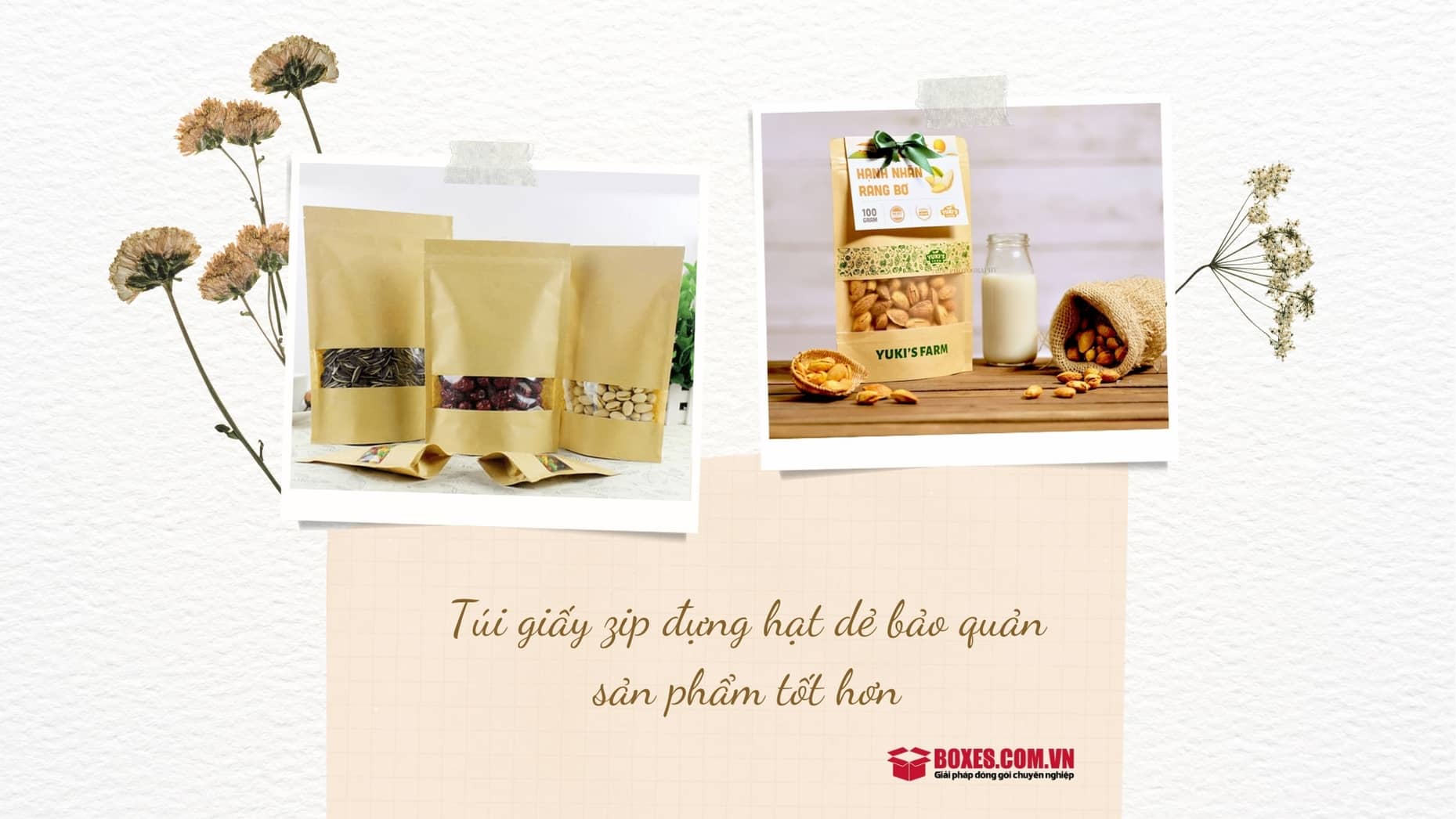Túi zip giúp bảo vệ sản phẩm bên trong tốt hơn