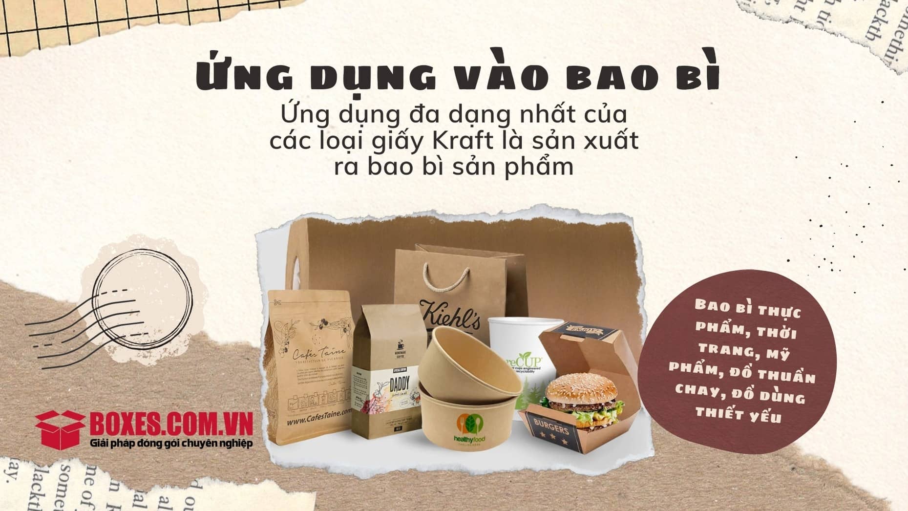 Ứng dụng của giấy Kraft vào bao bì