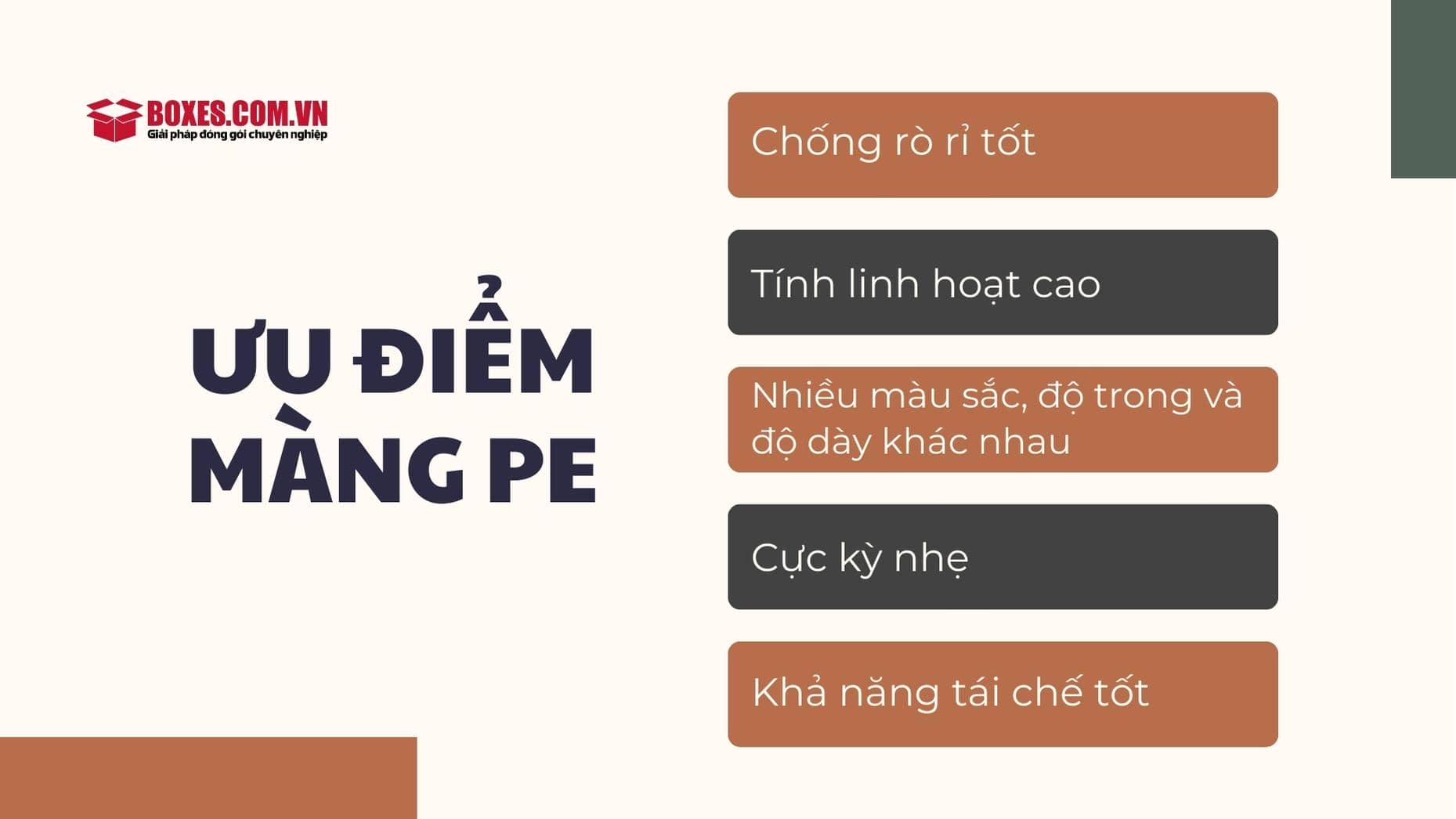 Ưu điểm của màng PE