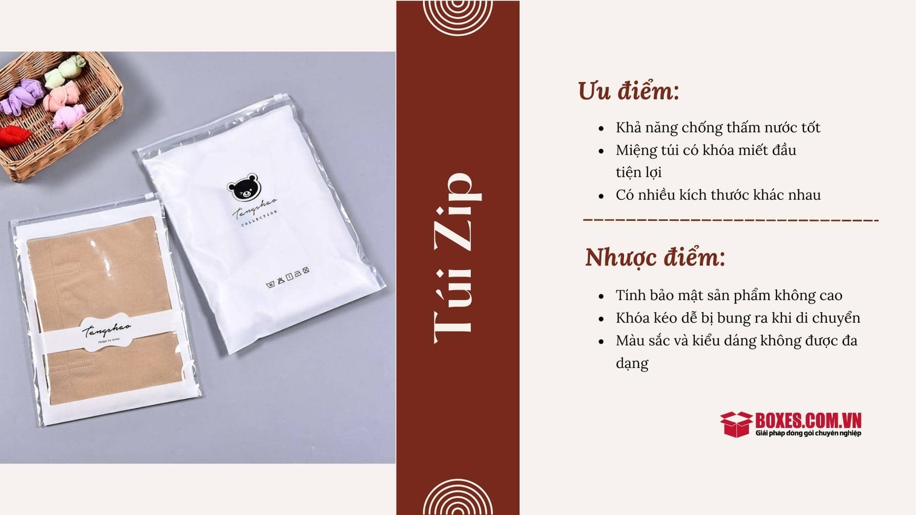 Ưu nhược điểm của túi Zip gói quần áo