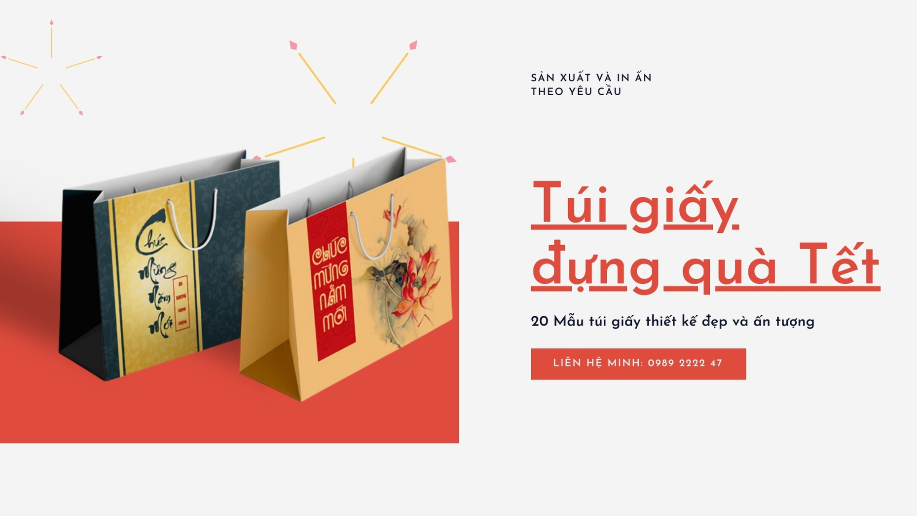 Mẫu túi giấy đựng quà tết thiết kế đẹp và ấn tượng